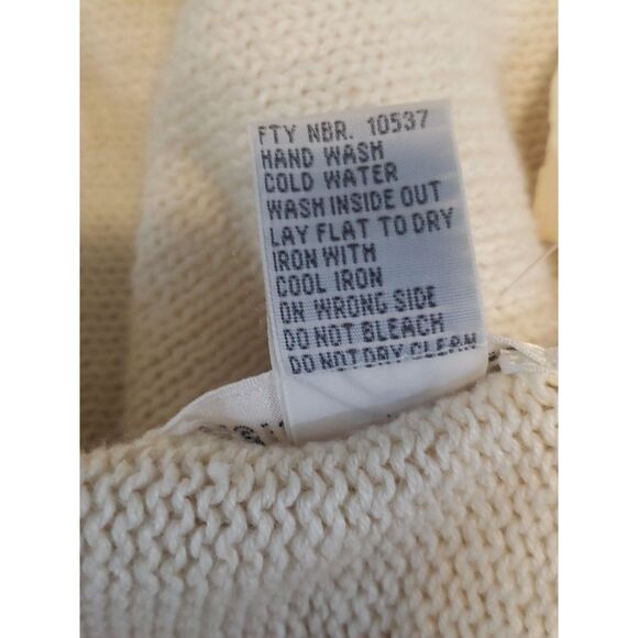 Victoria Jones Cream Floral Bead & Sequin Pull-Over Sweater Size Large NWT - Picture 5 of 10